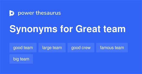Great Team synonyms .